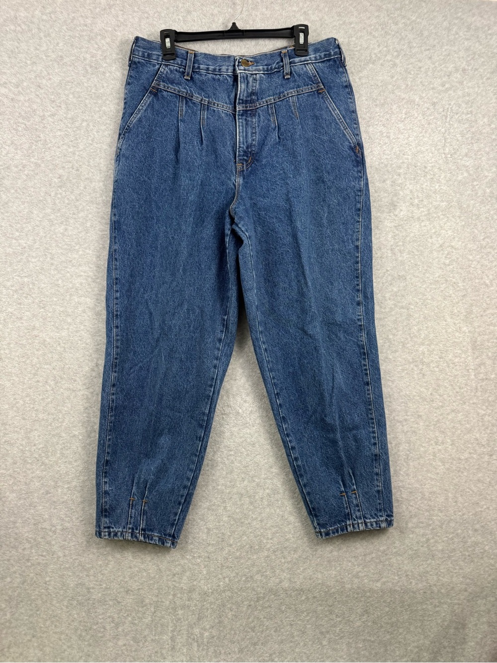 Vintage Chic High Rise Pleated Tapered Mom Jeans size 20